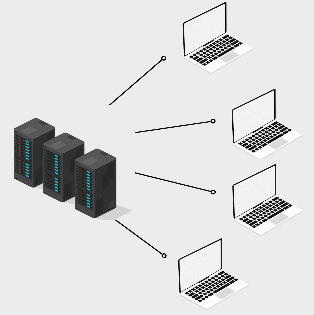 Clients to server status fetch